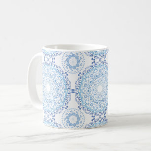 Blue Mandala Pattern Tasse
