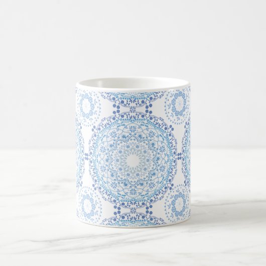 Blue Mandala Pattern Tasse (Mittel)