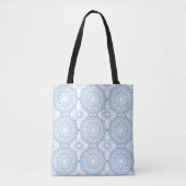 Blue Mandala Pattern Tote Bag Tasche (Vorderseite)