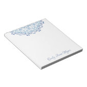 Blue Mandala Personalisiert Note Pad Notizblock (angewinkelt)