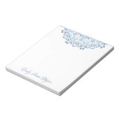 Blue Mandala Personalisiert Note Pad Notizblock (Rotiert)