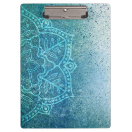 Blue Mandala Personalisierte Zwischenablage Klemmbrett