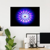 Blue Mandala Poster (Heimbüro)