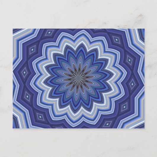 Blue Mandala Postkarte (Vorderseite)
