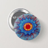 Blue Mandala Round Abzeichen Button (Vorne & Hinten)