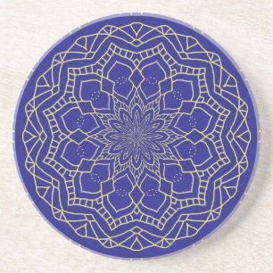 Blue Mandala Sandstein Untersetzer