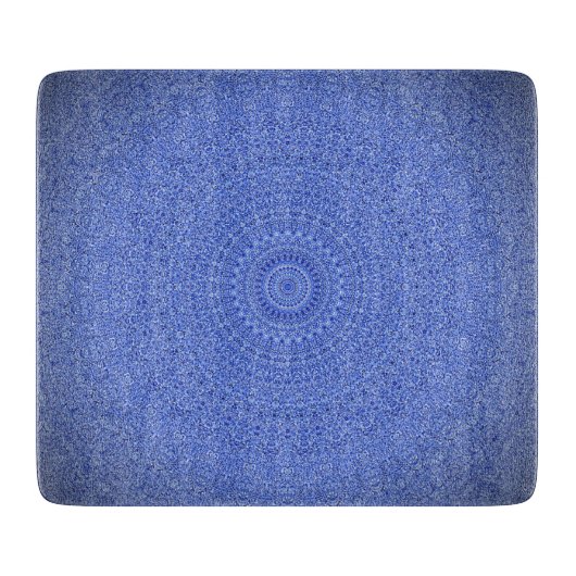 Blue Mandala Schneidebrett (Vorderseite)