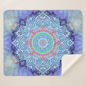Blue Mándala Sherpadecke (Vorderseite (Horizontal))