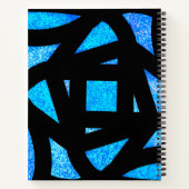 Blue Mandala Sparkles Notizblock (Rückseite)