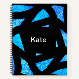 Blue Mandala Sparkles Notizblock