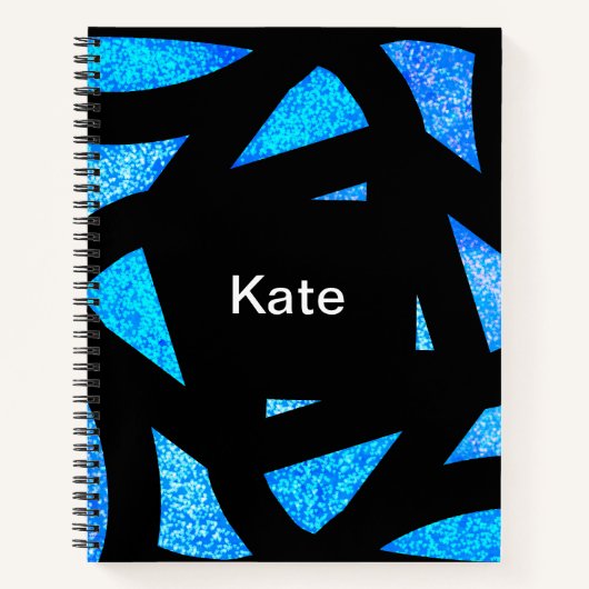 Blue Mandala Sparkles Notizblock (Vorderseite)