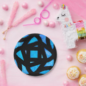 Blue Mandala Sparkles Pappteller (Party)