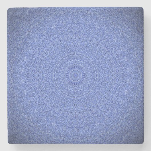 Blue Mandala Steinuntersetzer (Vorderseite)