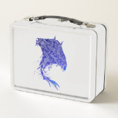 Blue Mandala Stingray Metall Brotdose (Rückseite)