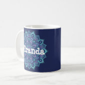 Blue Mandala Tasse (Vorderseite Links)