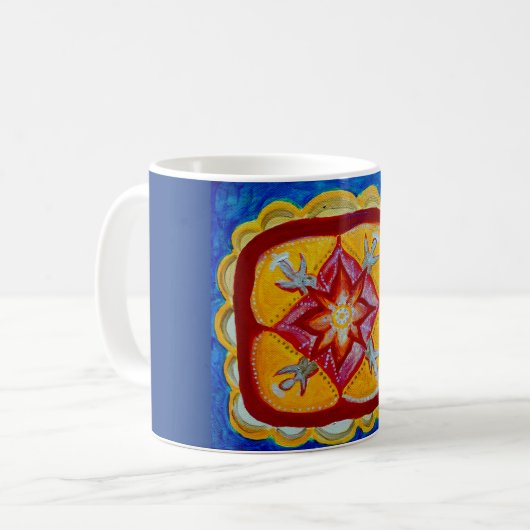 Blue Mandala Tasse (Vorderseite Links)