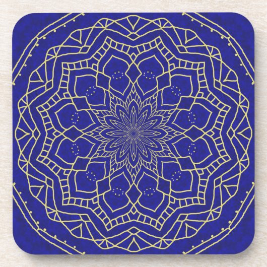 Blue Mandala Untersetzer (Vorderseite)