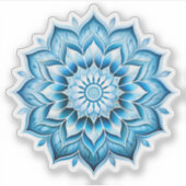 Blue Mandala Vinyl Aufkleber (Vorderseite)
