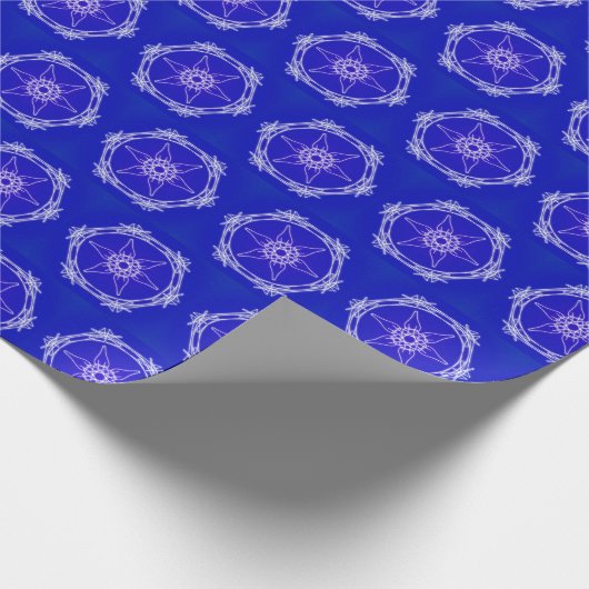 Blue Mandala Wrapping Paper Geschenkpapier (Ecke)