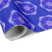 Blue Mandala Wrapping Paper Geschenkpapier (Rolleneckpunkt)