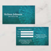 Blue Mandala Yoga Meditation Terminkarte (Vorne/Hinten)