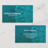 Blue Mandala Yoga Meditation Visitenkarte (Vorne/Hinten)