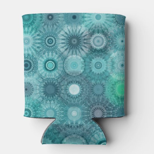 Blue Mandalas Abstract Ornate Pattern Dosenkühler (Rückseite)