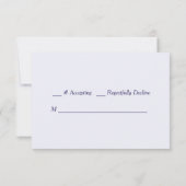 Blue Mandarine Floral Wedding RSVP Karte (Rückseite)