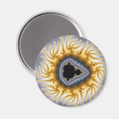 Blue Mandel - Fraktal Magnet (Vorderseite/Rückseite)