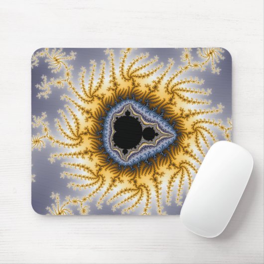 Blue Mandel - Fraktal Mousepad (Mit Mouse)