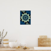 Blue Mandelbrot Fraktal Poster (Küche)