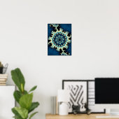 Blue Mandelbrot Fraktal Poster (Heimbüro)