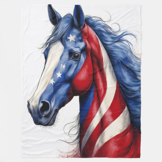 Blue Mane American Horse Fleecedecke (Vorderseite)