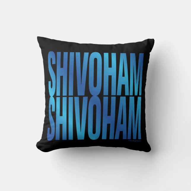 Blue Mantra Shivoham Shivoham Black Kissen (Vorderseite)