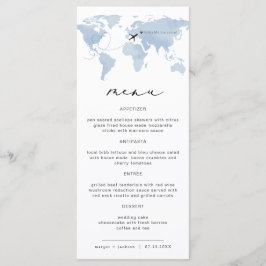 Blue Map Destination Dinner Menu | Carmen Menükarte