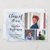 Blue Marble 3 Foto School Abschluss Ankündigung (Vorderseite)