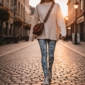 Blue Marble Abstract Leggings