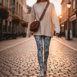 Blue Marble Abstract Leggings
