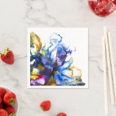 Blue Marble Agate Fluid Art Serviette (Beispiel)