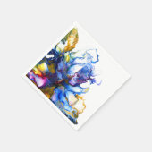 Blue Marble Agate Fluid Art Serviette (Ecke)
