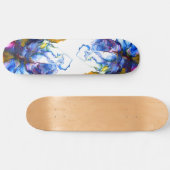 Blue Marble Agate Fluid Art Skateboard (Horizontal)