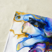 Blue Marble Agate Fluid Art Strandtuch (Beispiel)