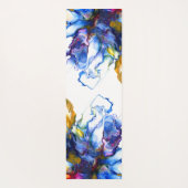 Blue Marble Agate Fluid Art Yogamatte (Rückseite)