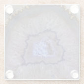 Blue Marble Agate Geode Imitate Stone Untersetzer (Rückseite)