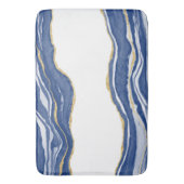 Blue Marble Agate Gold Glitzer Badematte (Vorderseite Vertikal)