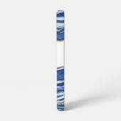 Blue Marble Agate Gold Glitzer Personalisiert Samsung Galaxy Hülle (Linke Seite)