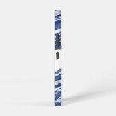 Blue Marble Agate Gold Glitzer Personalisiert Samsung Galaxy Hülle (Rechte Seite)