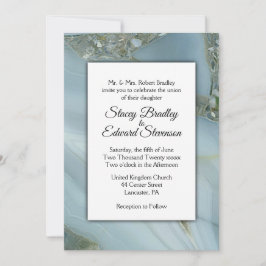 Blue Marble Agate Hochzeitseinladung Einladung