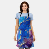 BLUE MARBLE AGATE SILVER GLITZER GLAM SCHÜRZE (Getragen)