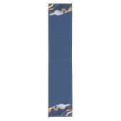 BLUE MARBLE AGATE Table Runner Kurzer Tischläufer (Vorderseite)